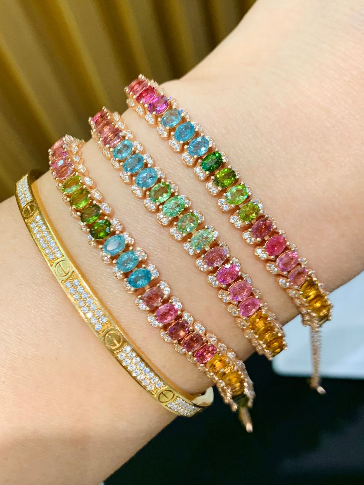 Ethnic Fashion Boutique - Bracelet en argent 925 plaqué or