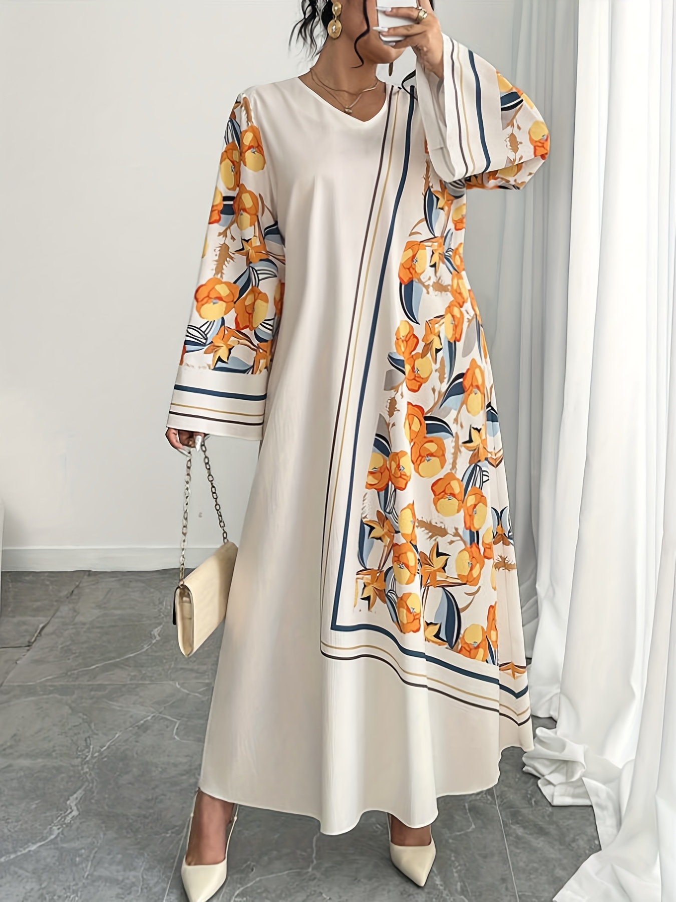 Ethnic Gown - Robe longue pour femmes grandes tailles,