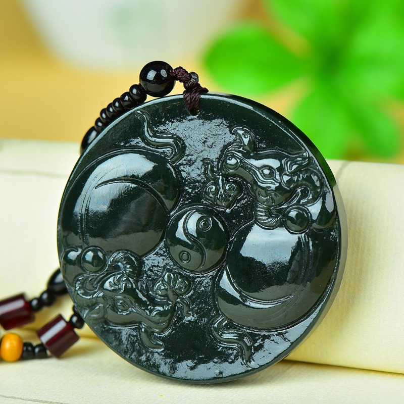 Ethnic Fashion World - Pendentif Rond au Style Ethnique Rétro