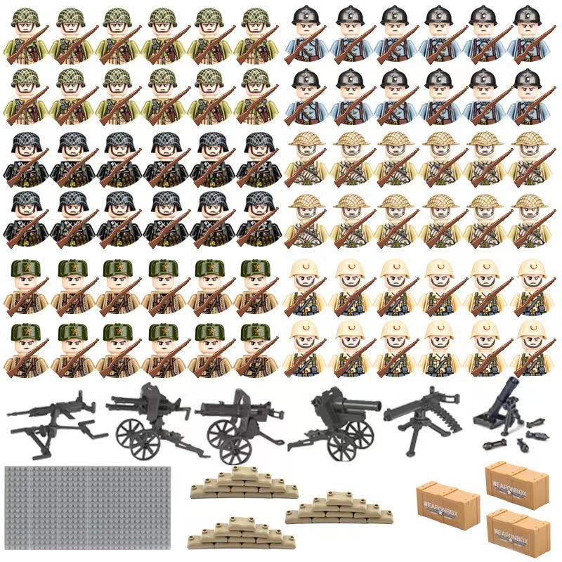 Ethnic Fashion World - 24 pièces/lot Blocs de construction militaires