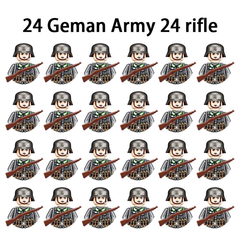 Ethnic Fashion World - 24 figurines militaires de la Seconde