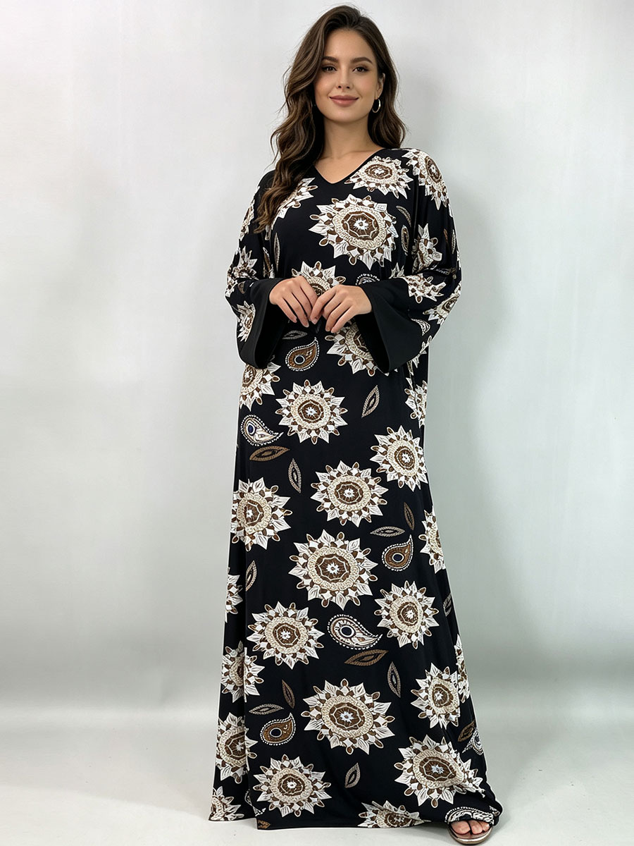 Robe maxi grande taille pour f - Ethnic Gown avis et prix