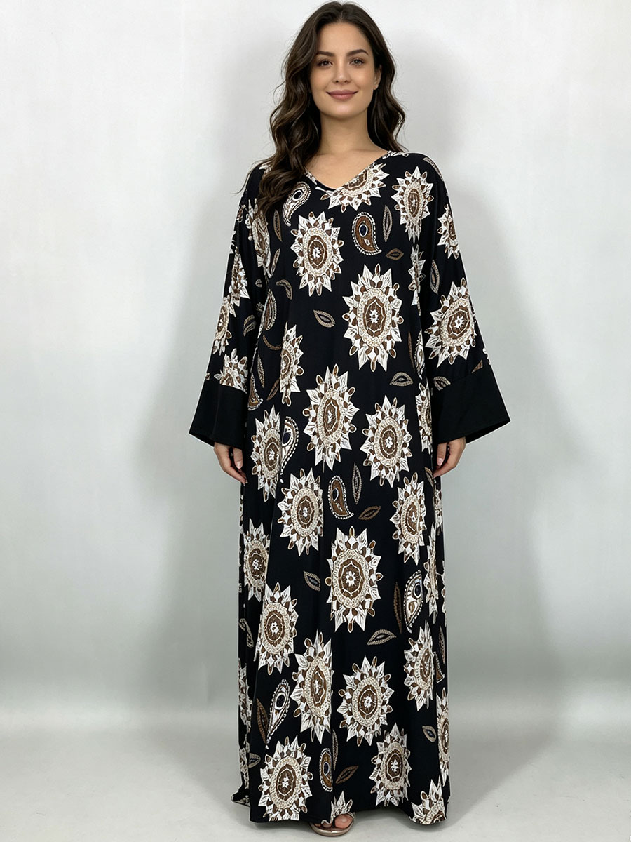Robe maxi grande taille pour f - Ethnic Gown avis et prix