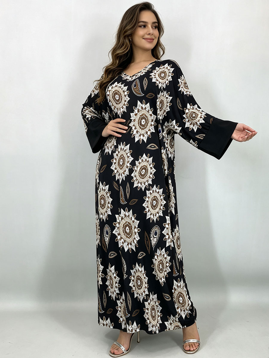 Robe maxi grande taille pour f - Ethnic Gown avis et prix