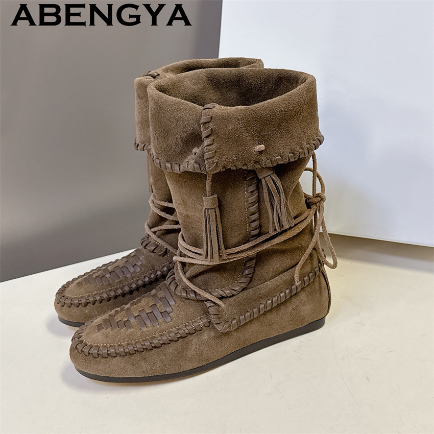 Bottines à franges en cuir sué - Ethnic Fashion Week avis et prix