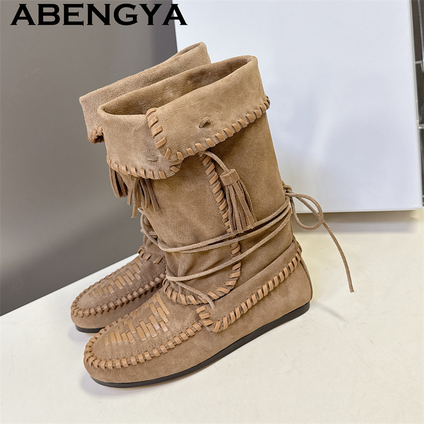 Bottines à franges en cuir sué - Ethnic Fashion Week avis et prix