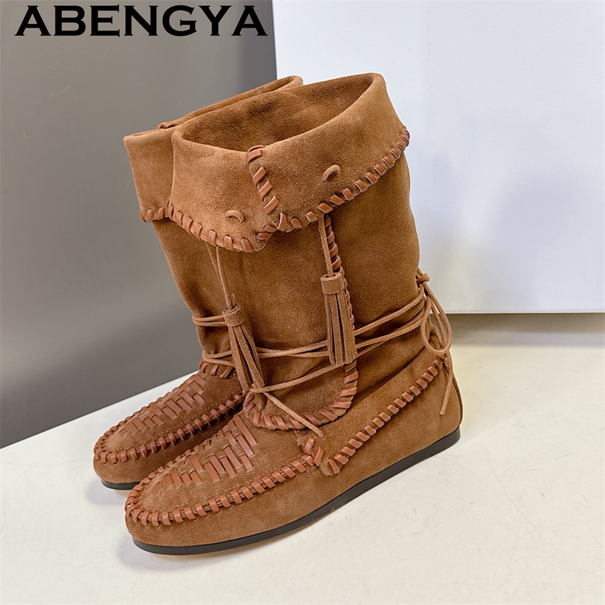Bottines à franges en cuir sué - Ethnic Fashion Week avis et prix